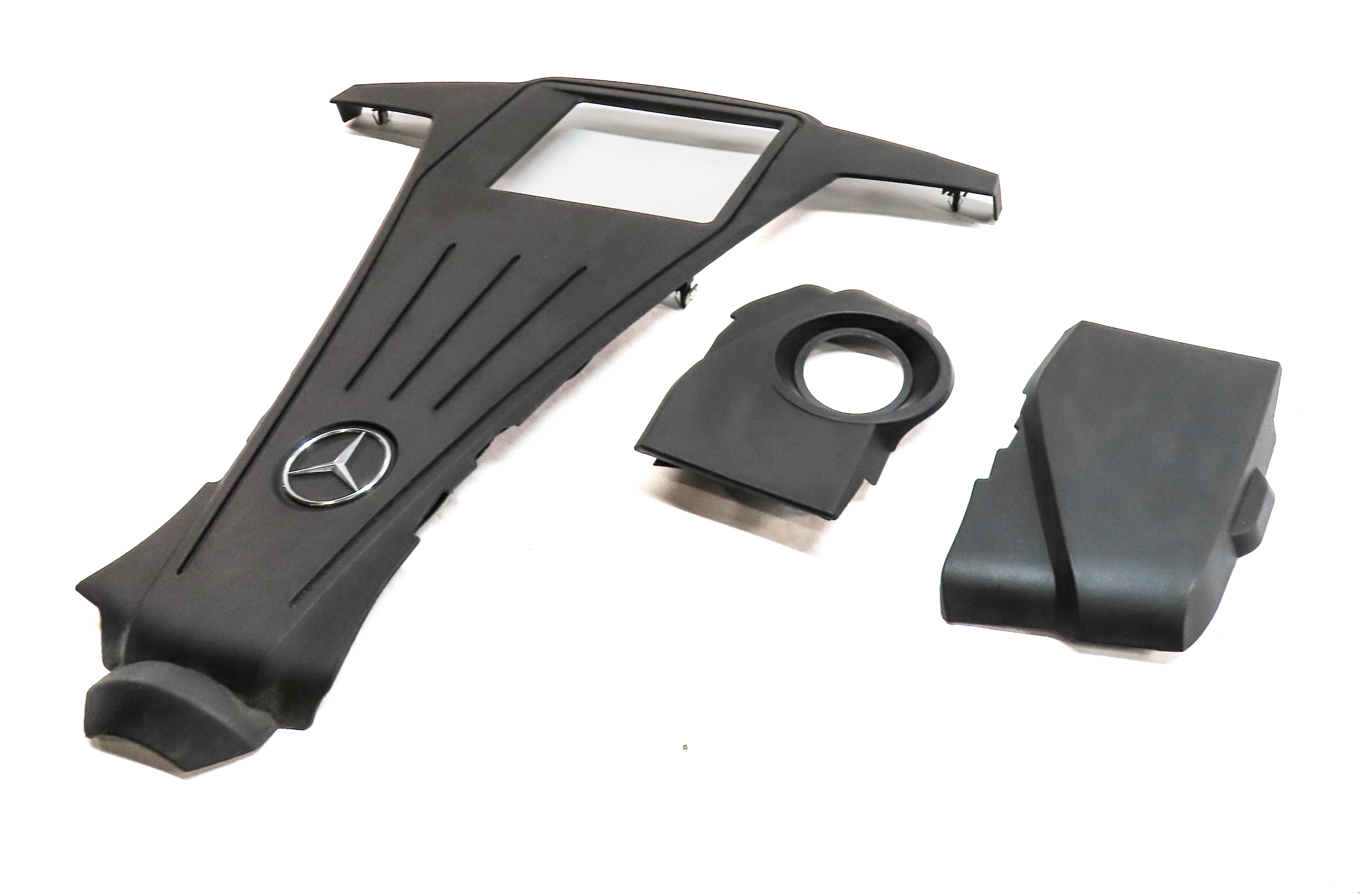 11-20 MERCEDES CL E GL ML S CLASS (W166 X166 C216) 4.6L ENGINE COVER TRIM SET 3 — exact item pictured